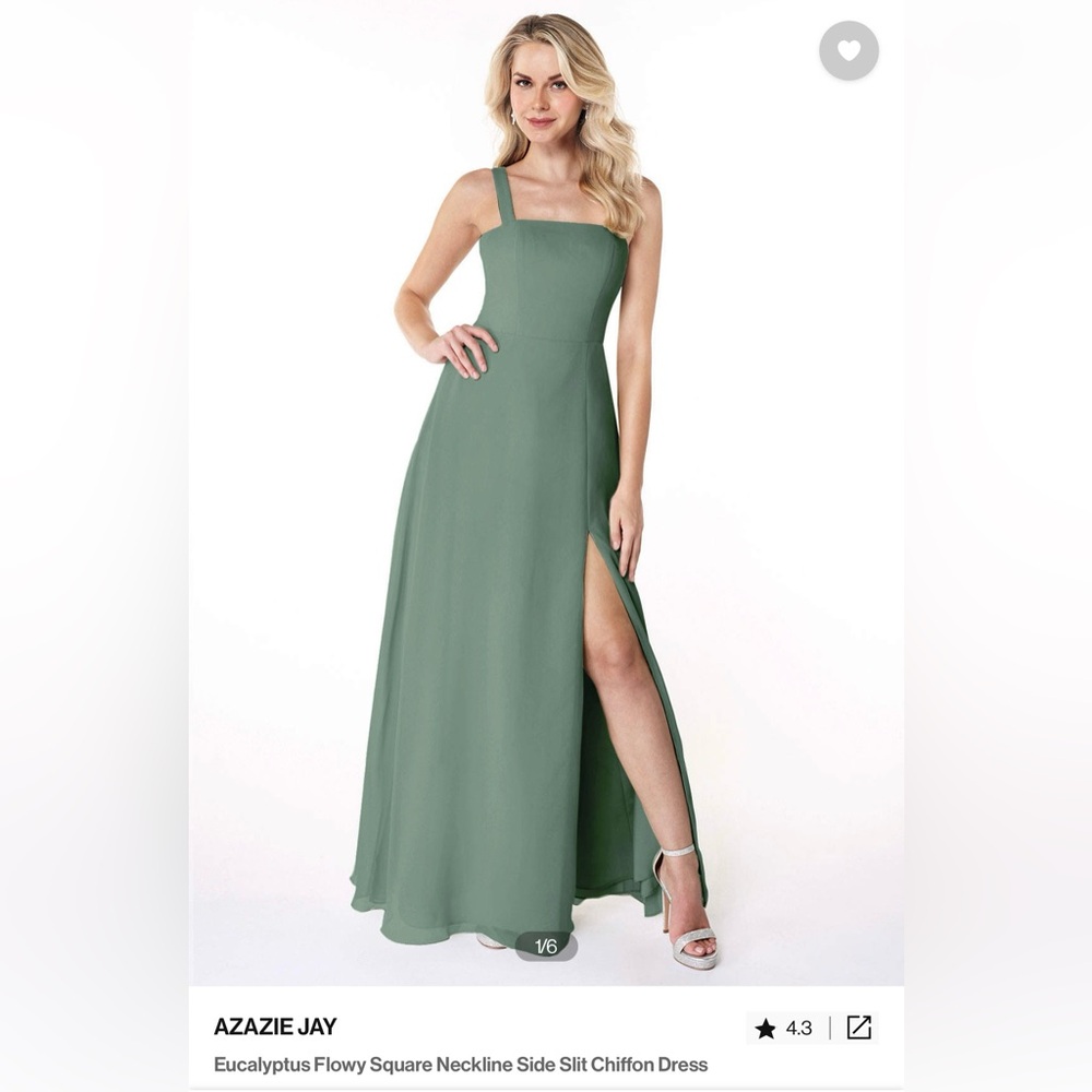 Azazie Eucalyptus Green Dress